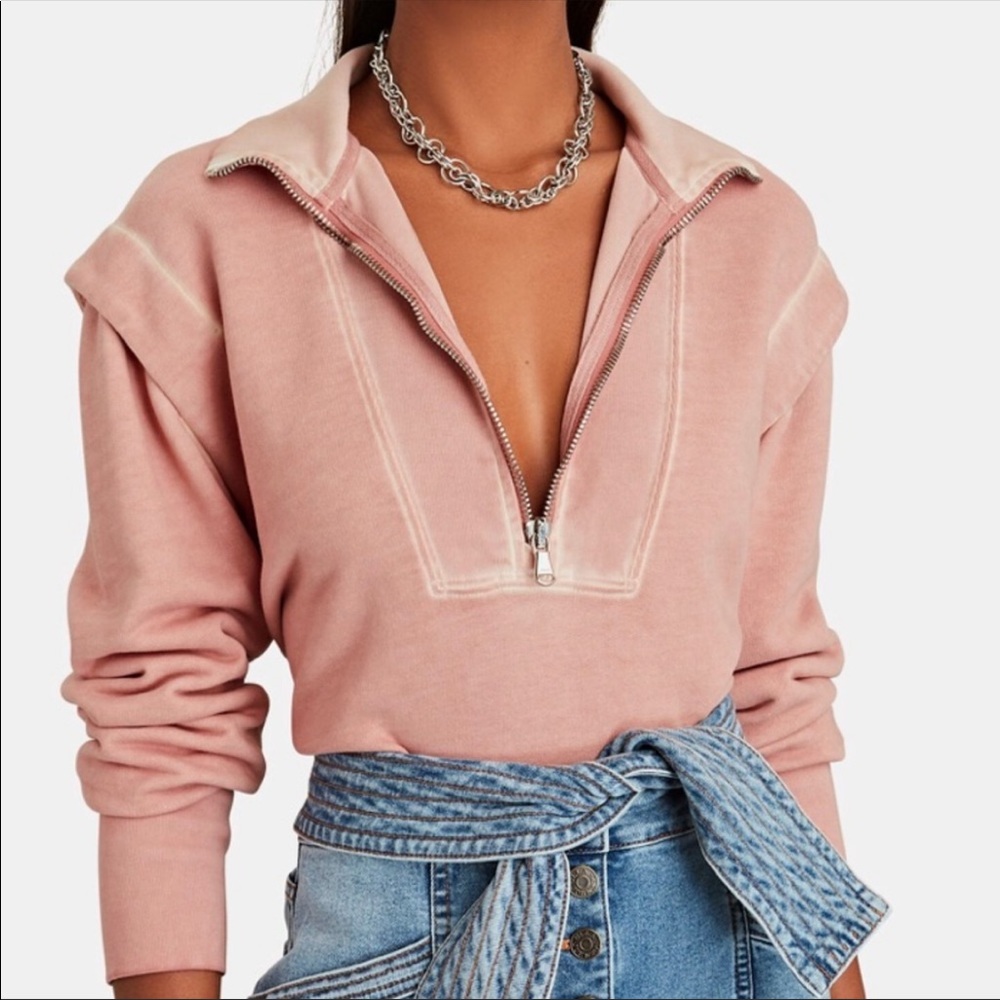 Veronica Beard Dylan Half Zip Sweatshirt